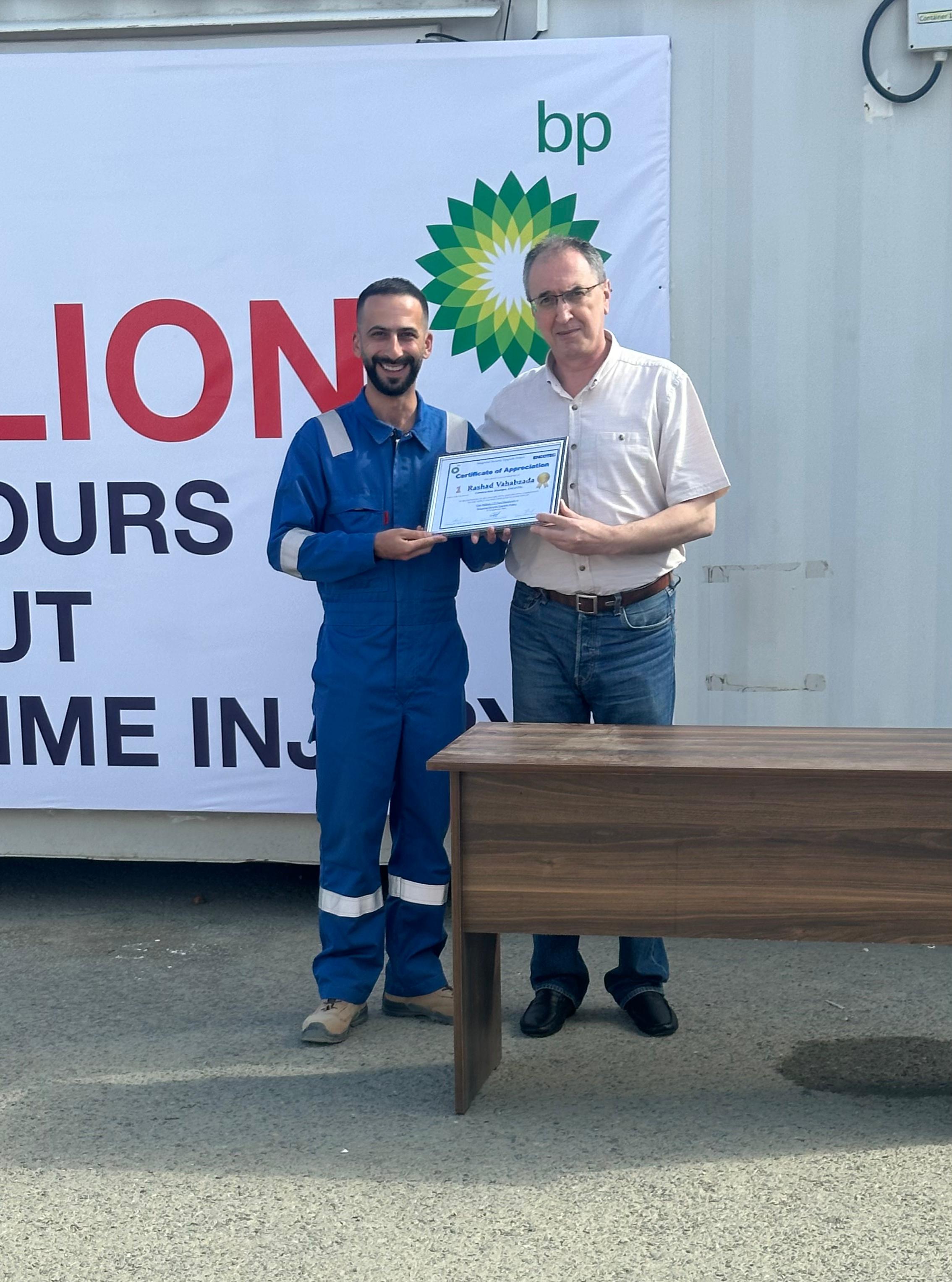 ENCOTEC celebrated 1 million LTI free manhours on BP project